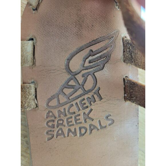 Ancient Greek Sandals Womens Sandals British Tan Leather Size 36 6 US Gladiator - Picture 10 of 11